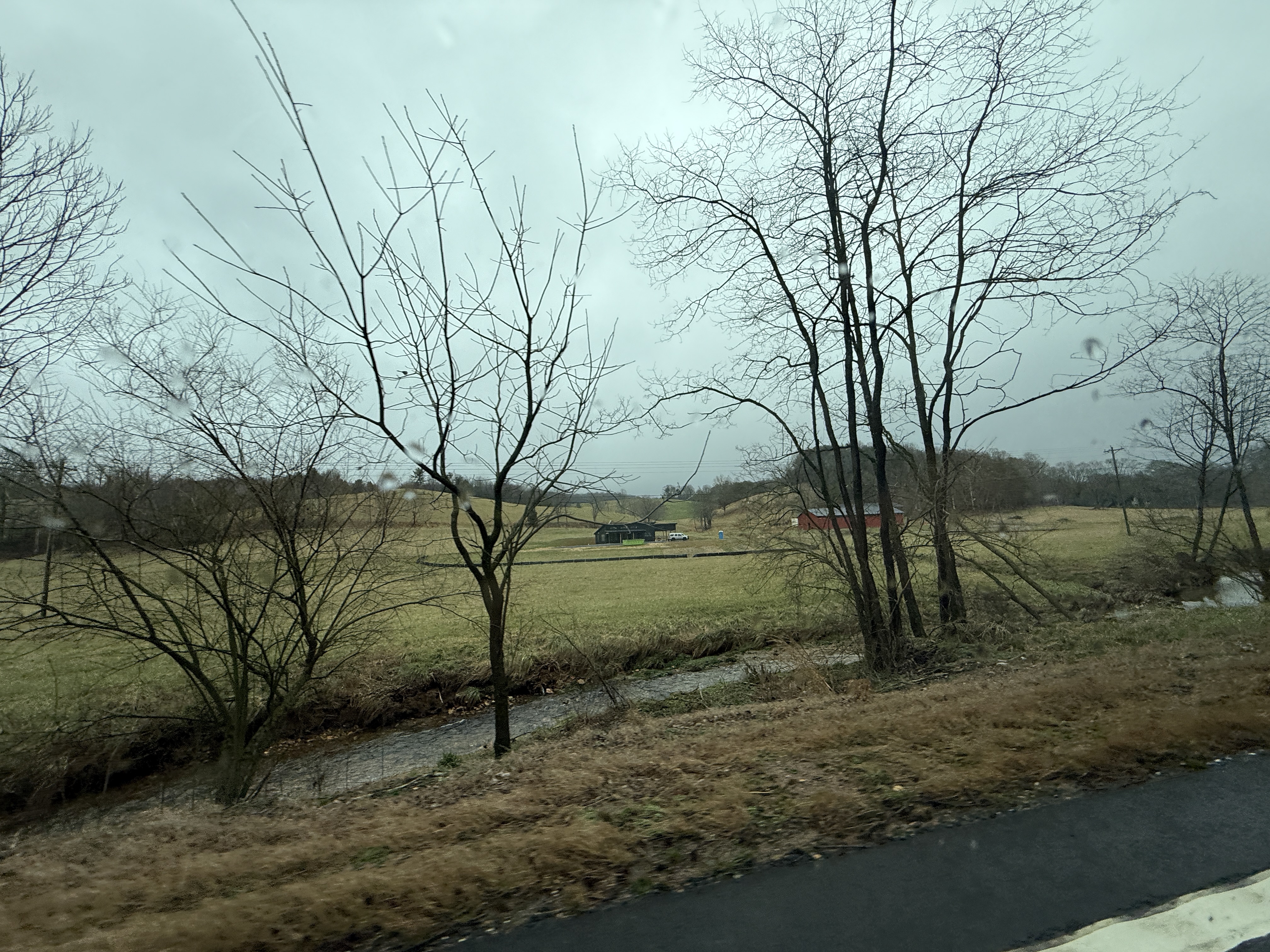 Rural Georgia landscape with stream